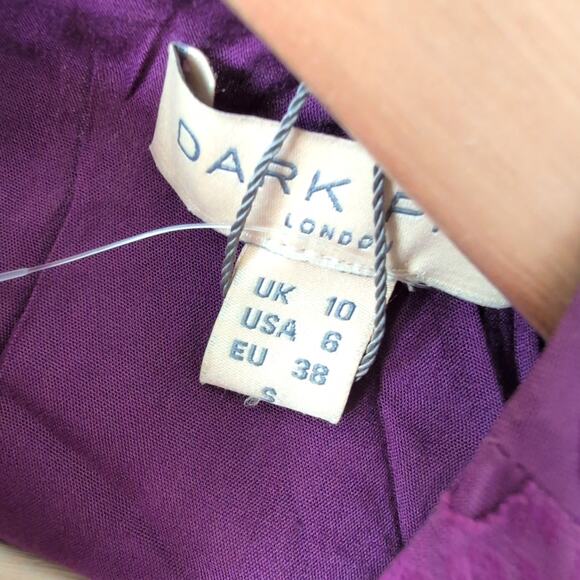 NWT Dark Pink London UK Womens Dress US 6 Purple Long Sleeve Maxi - Picture 7 of 10